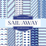 Sail Away Boy Digital Paper DP1628 - Digital Paper Shop
