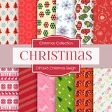 Christmas Sleigh Digital Paper DP1645 - Digital Paper Shop