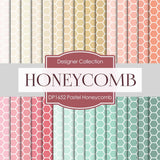 Pastel Honeycomb Digital Paper DP1652 - Digital Paper Shop