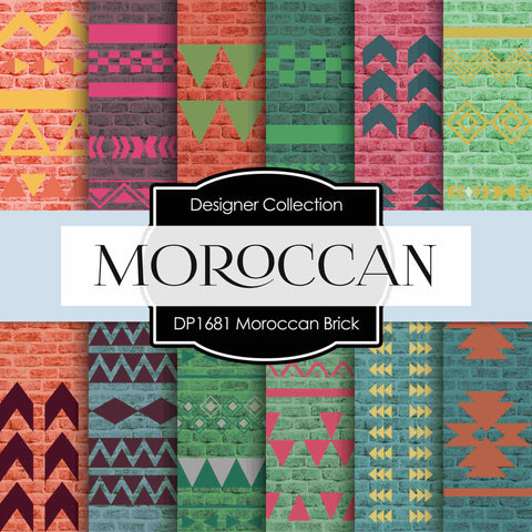 Moroccan Brick 2 Digital Paper DP1681 - Digital Paper Shop