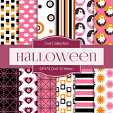 Owl' O Ween Digital Paper DP173 - Digital Paper Shop