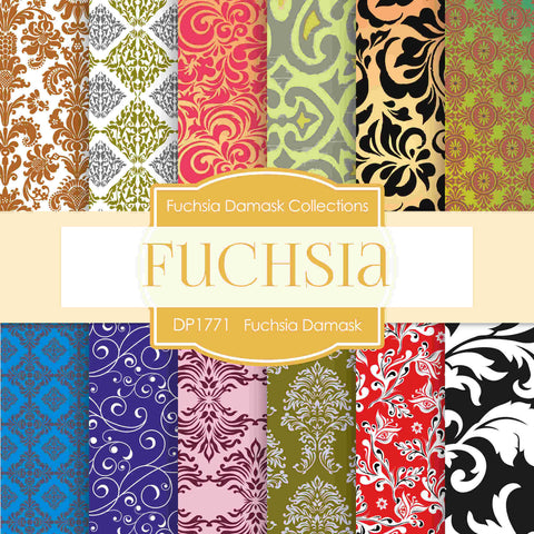 Fuchsia Digital Paper DP1771 - Digital Paper Shop