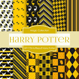 Hufflepuff Harry Potter Digital Paper DP1778 - Digital Paper Shop