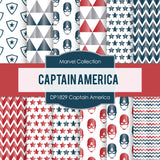 Captain America Digital Paper DP1829 - Digital Paper Shop