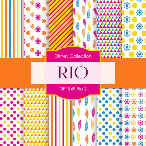 Rio 2 Digital Paper DP1849 - Digital Paper Shop