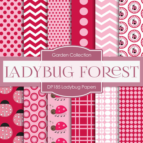 Ladybug Digital Paper DP185 - Digital Paper Shop