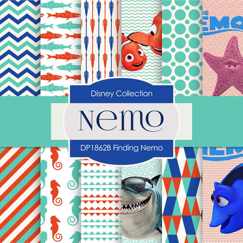 Finding Nemo Digital Paper DP1862B - Digital Paper Shop