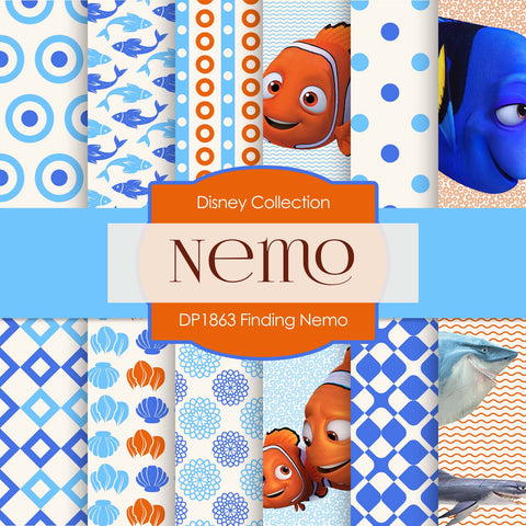 Finding Nemo Digital Paper DP1863 - Digital Paper Shop