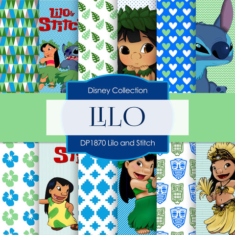 Lilo and Stitch Digital Paper DP1870 - Digital Paper Shop