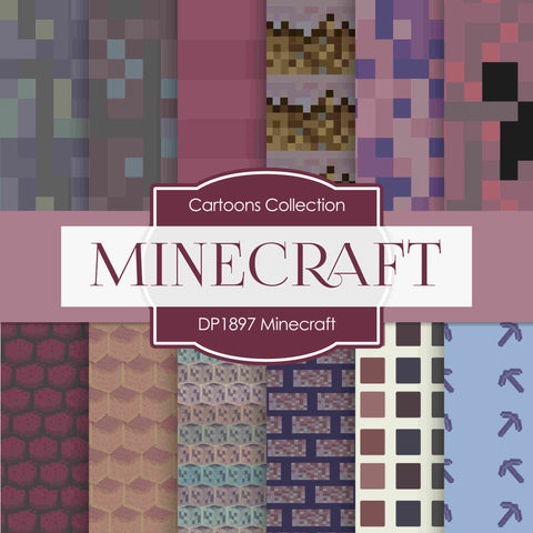 Minecraft Digital Paper DP1897 - Digital Paper Shop