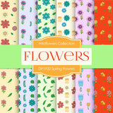 Spring Flowers Digital Paper DP1932 - Digital Paper Shop
