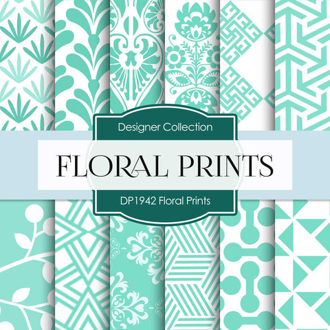 Floral Prints Digital Paper DP1942 - Digital Paper Shop