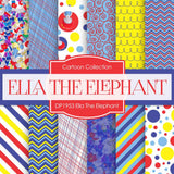 Ella The Elephant Digital Paper DP1953 - Digital Paper Shop