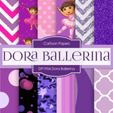Dora Ballerina Digital Paper DP1954 - Digital Paper Shop