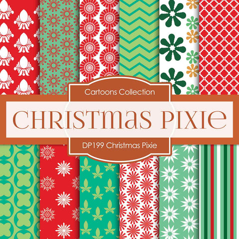 Christmas Pixie Digital Paper DP199 - Digital Paper Shop