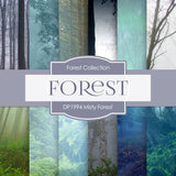 Misty Forest Digital Paper DP1994 - Digital Paper Shop