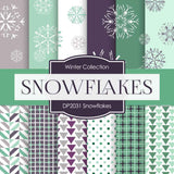 Snowflakes Digital Paper DP2031 - Digital Paper Shop