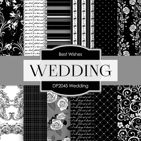 Wedding Digital Paper DP2045 - Digital Paper Shop - 1