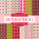 Pink Hedgehog Digital Paper DP204 - Digital Paper Shop