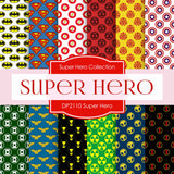 Super Hero Digital Paper DP2110 - Digital Paper Shop