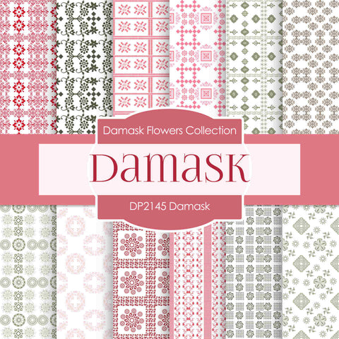Damask Digital Paper DP2145 - Digital Paper Shop