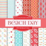 Beach Day Digital Paper DP2146 - Digital Paper Shop