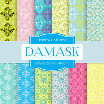 Damask Brights Digital Paper DP215A - Digital Paper Shop