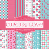 Cupcake Love Digital Paper DP2156 - Digital Paper Shop
