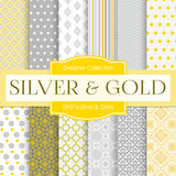 Silver and Gold Digital Paper DP216 - Digital Paper Shop