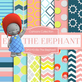 Ella The Elephant Digital Paper DP2192 - Digital Paper Shop