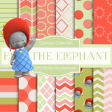 Ella The Elephant Digital Paper DP2193 - Digital Paper Shop