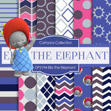 Ella The Elephant Digital Paper DP2194 - Digital Paper Shop