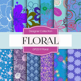 Floral Digital Paper DP2219 - Digital Paper Shop