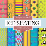 Ice Skating Digital Paper DP2221 - Digital Paper Shop