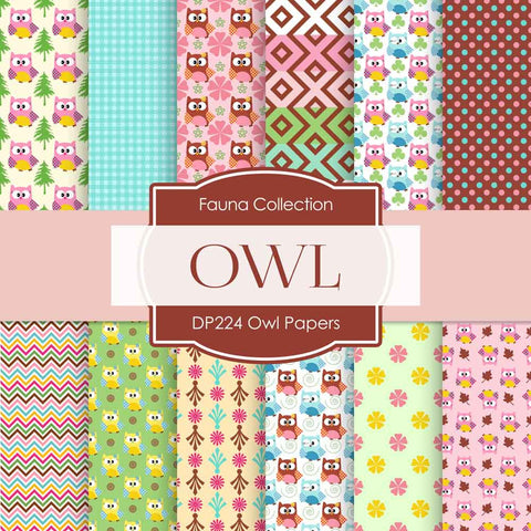 Owl Papers Digital Paper DP224 - Digital Paper Shop