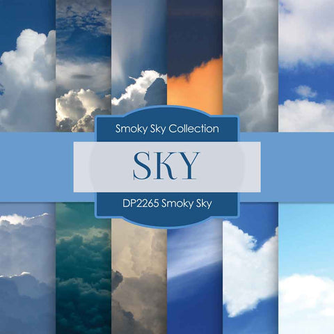 Smoky Sky Digital Paper DP2265A - Digital Paper Shop