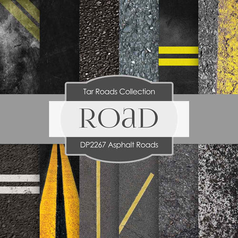 Asphalt Roads Digital Paper DP2267 - Digital Paper Shop