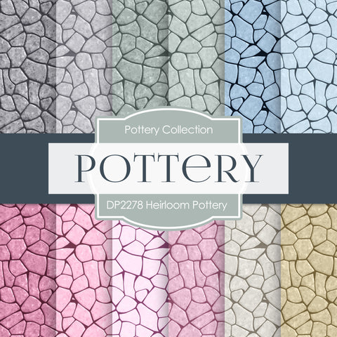 Heirloom Pottery Digital Paper DP2278 - Digital Paper Shop