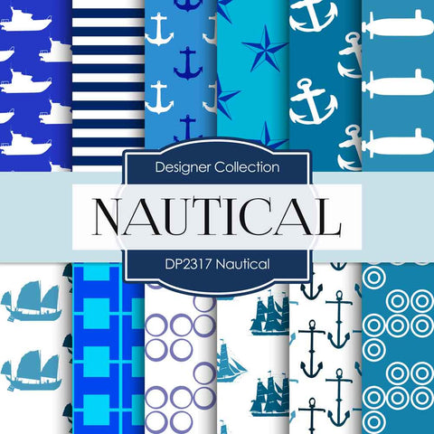 Nautical Digital Paper DP2317 - Digital Paper Shop