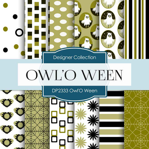Owl' O Ween Digital Paper DP2333 - Digital Paper Shop