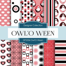 Owl' O Ween Digital Paper DP2334 - Digital Paper Shop