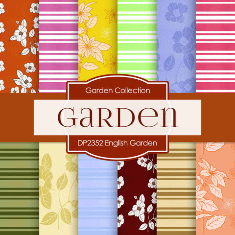 Engilsh Garden Digital Paper DP2352 - Digital Paper Shop