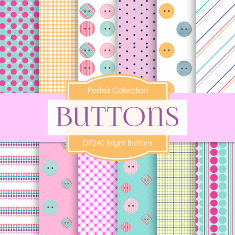Bright Buttons Digital Paper DP240 - Digital Paper Shop