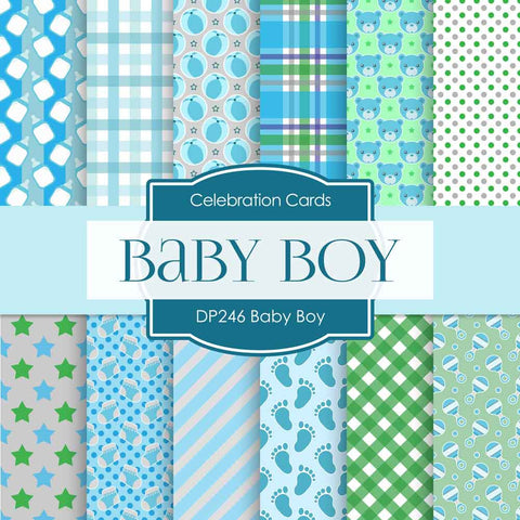 Baby Boy Digital Paper DP246 - Digital Paper Shop