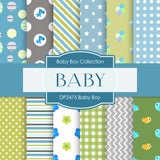 Baby Boy Digital Paper DP2475 - Digital Paper Shop