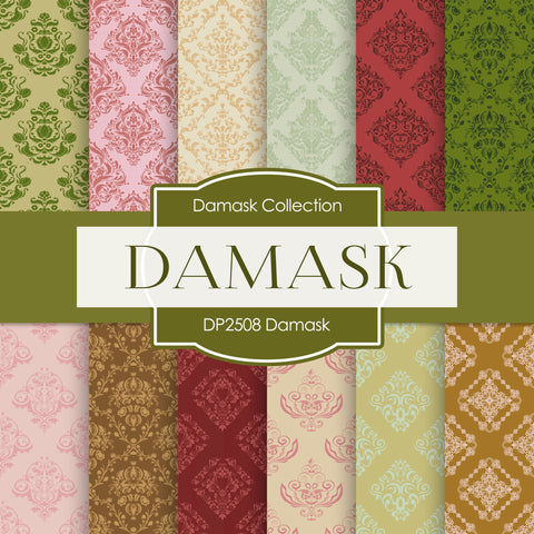 Damask Digital Paper DP2508 - Digital Paper Shop