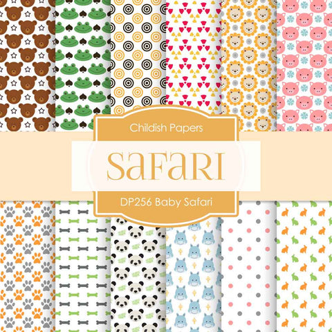 Baby Safari Digital Paper DP256 - Digital Paper Shop