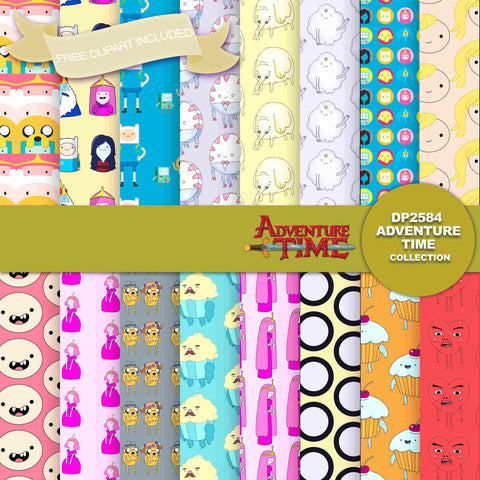 Adventure Time Digital Paper DP2584 - Digital Paper Shop
