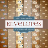 Vintage Envelopes Digital Paper DP2616 - Digital Paper Shop