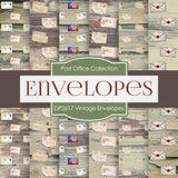 Vintage Envelopes Digital Paper DP2617 - Digital Paper Shop